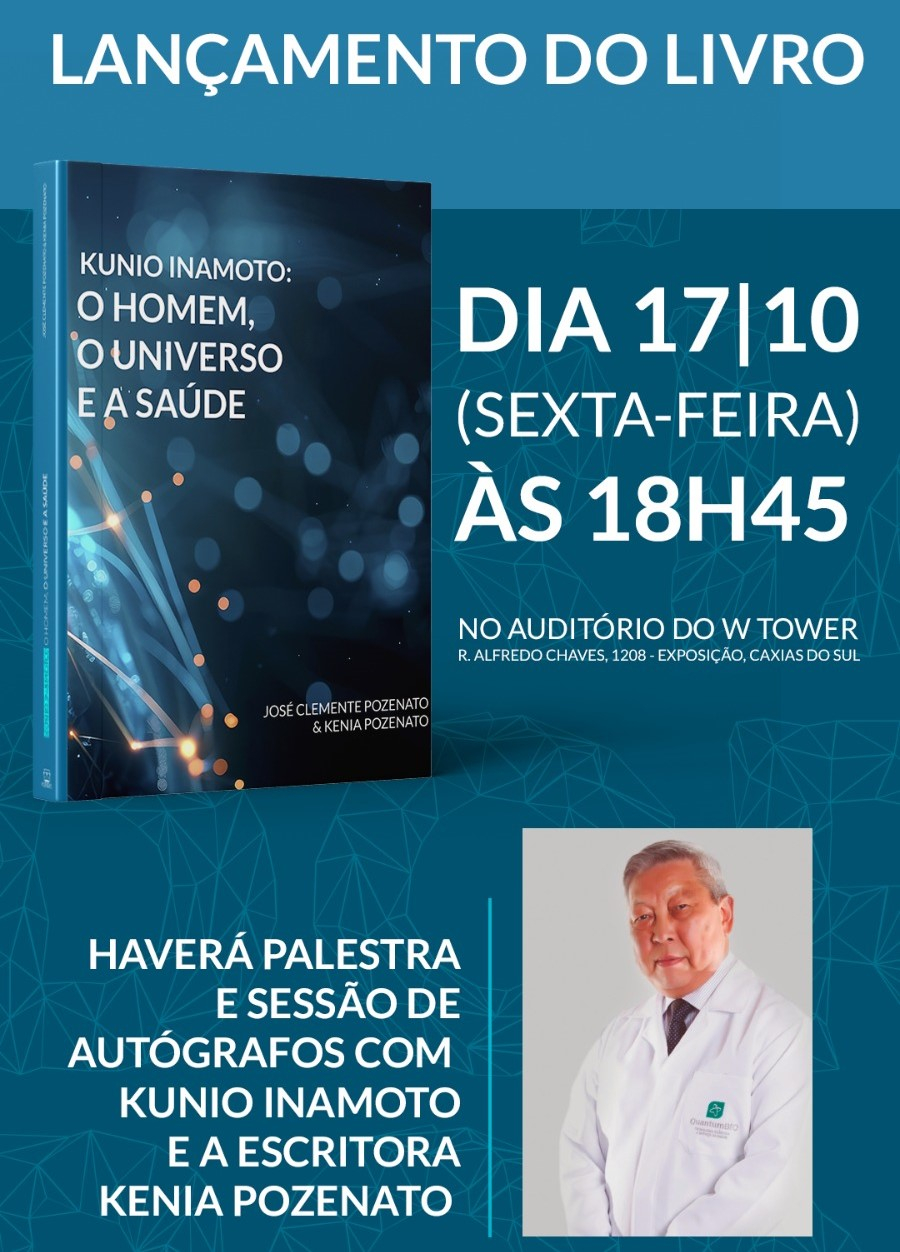 Editora Pozenato lança livro sobre o engenheiro terapeuta Kunio Inamoto