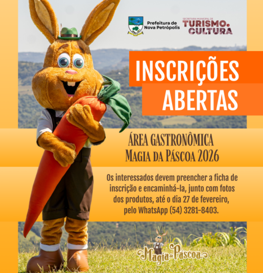 Gastronomia: inscrições para a Magia da Páscoa em Nova Petrópolis