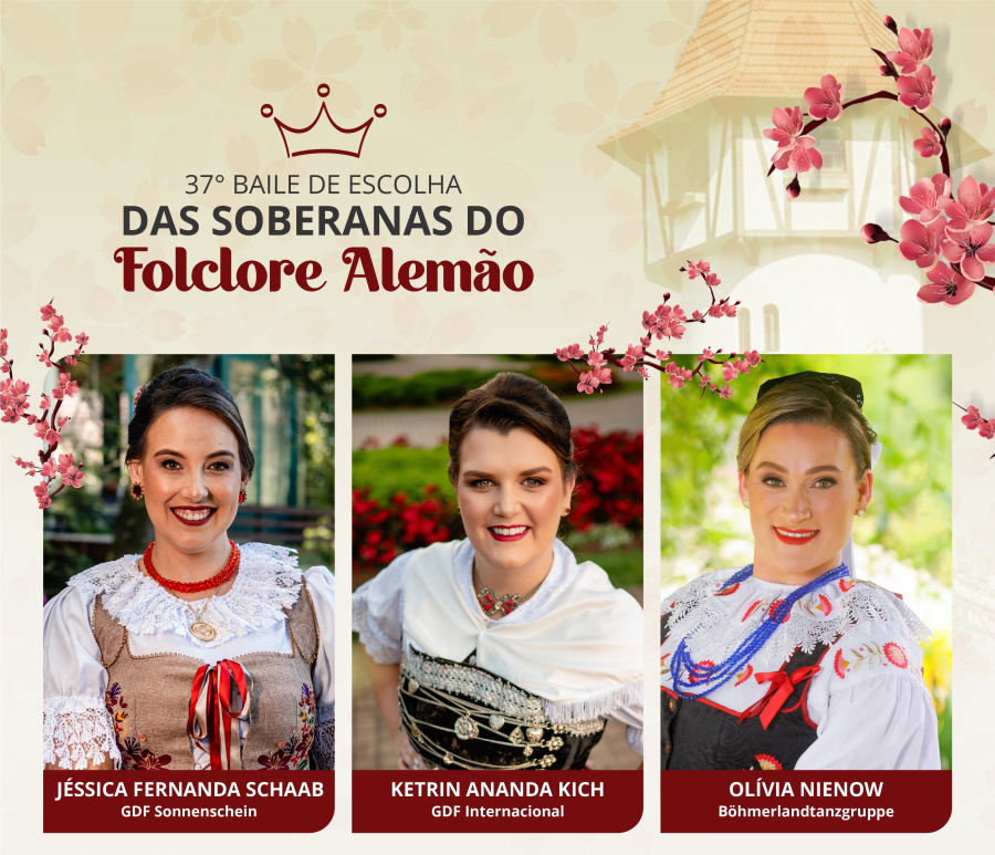 Soberanas do Folclore Alemão serão eleitas dia 18 de abril em Nova Petrópolis